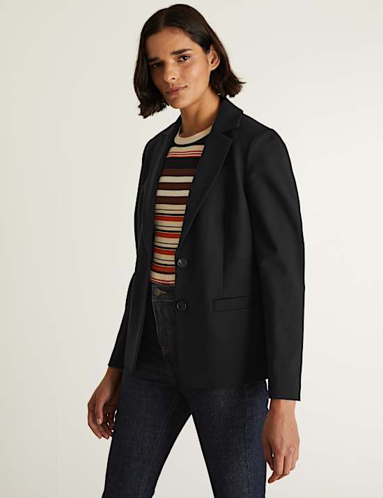 Blazer coupe droite en jersey