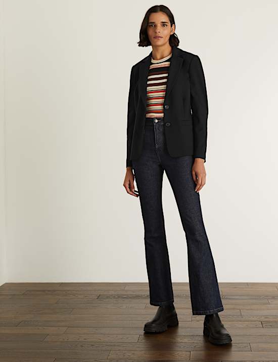 Blazer coupe droite en jersey