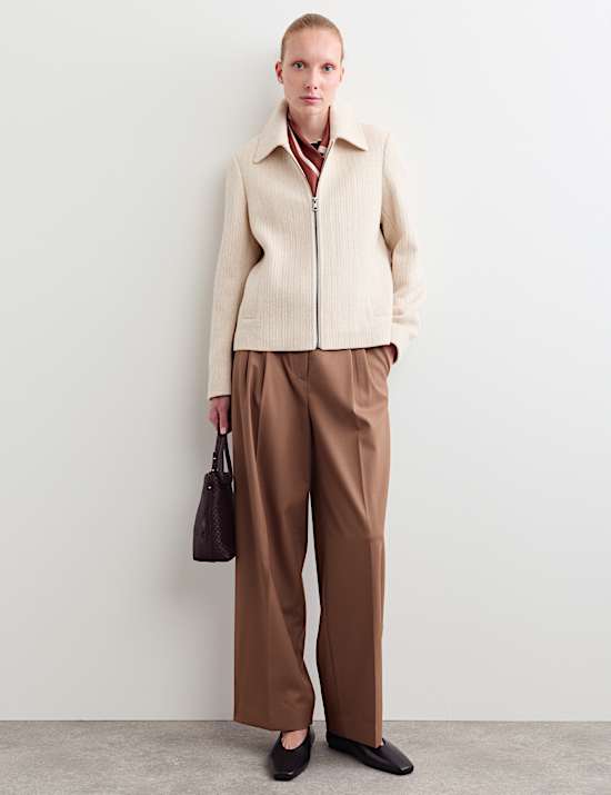 Veste style camionneur en laine italienne