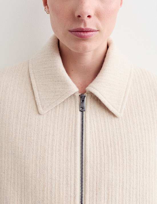 Veste style camionneur en laine italienne