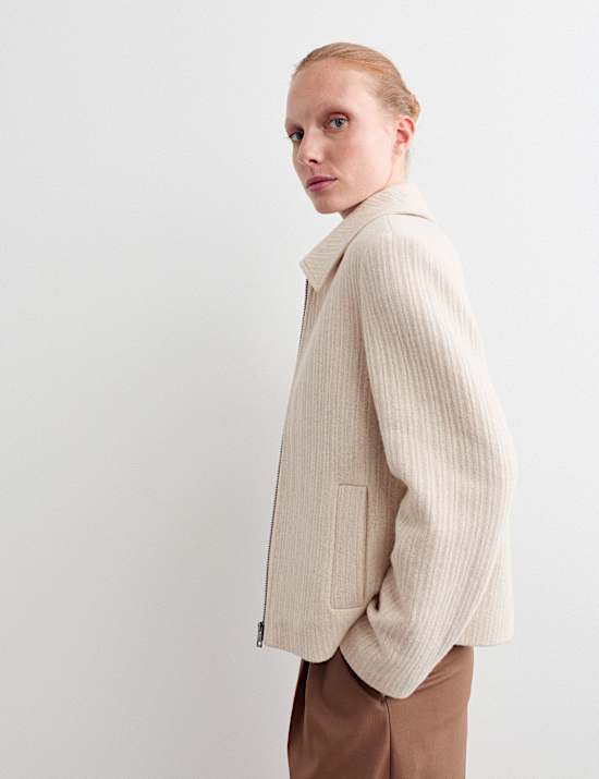 Veste style camionneur en laine italienne