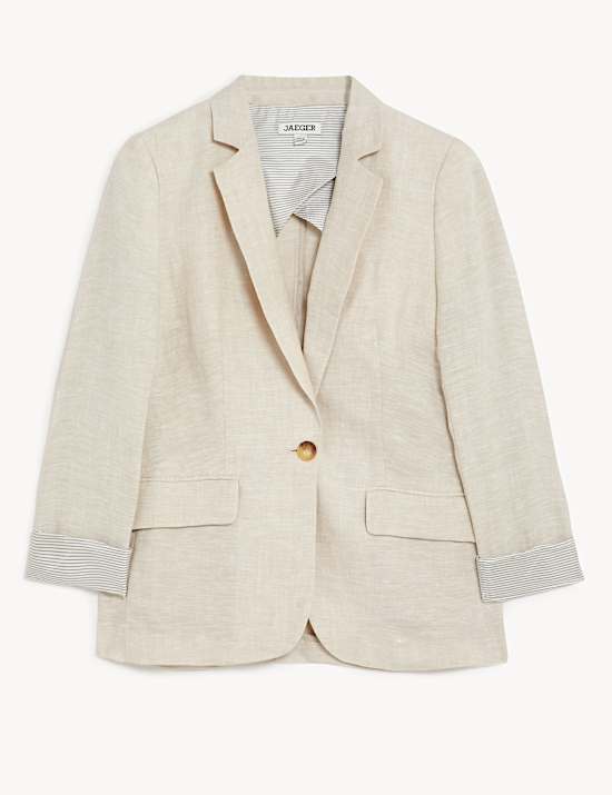 Getailleerde blazer van zuiver linnen