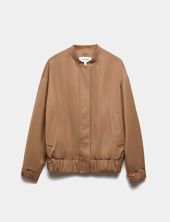 Wool Rich Relaxed Bomber Jacket