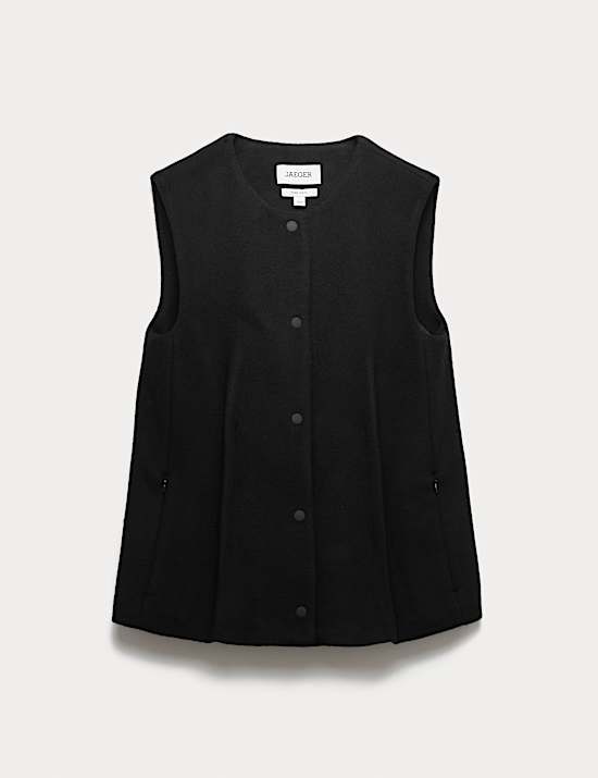 Pure Wool Crew Neck Waistcoat