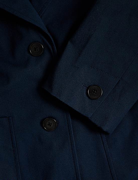 Kort model, ruimvallende, katoenen blazer met stretch