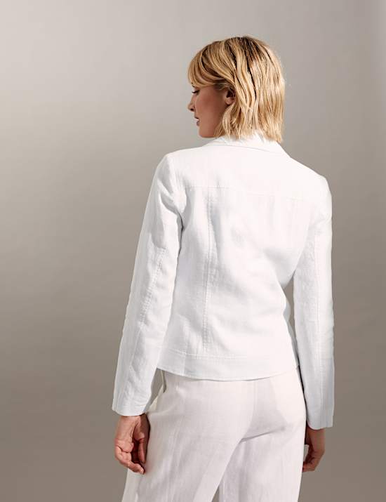 Pure Linen Biker Jacket