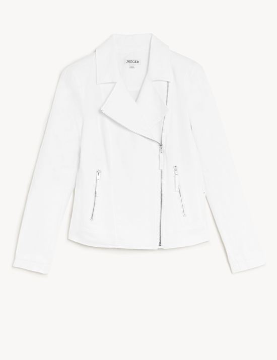Pure Linen Biker Jacket