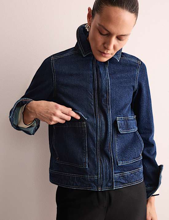 Veste en jean style camionneur