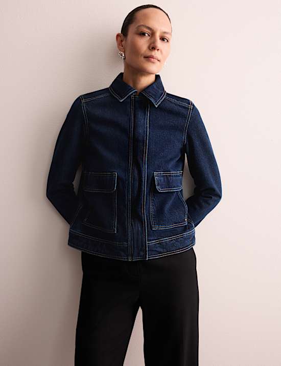 Veste en jean style camionneur
