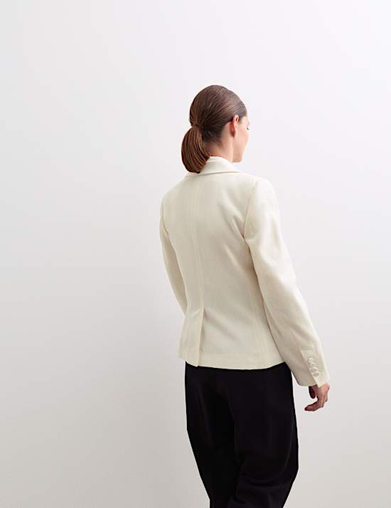 Single-breasted smokingjasje van zuivere wol