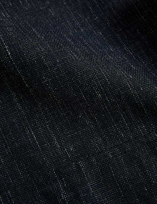 Wool Rich Single Breasted Blazer with Linen