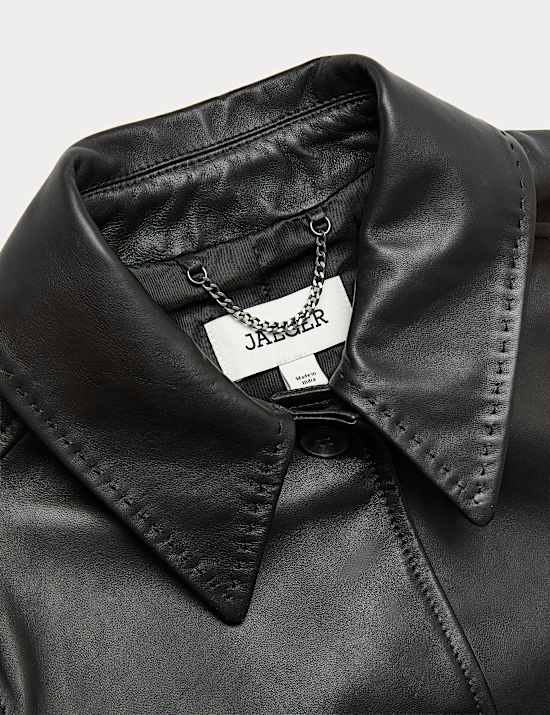 leather Collared Jacket