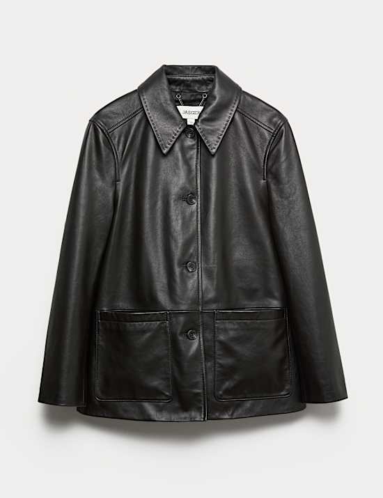 leather Collared Jacket