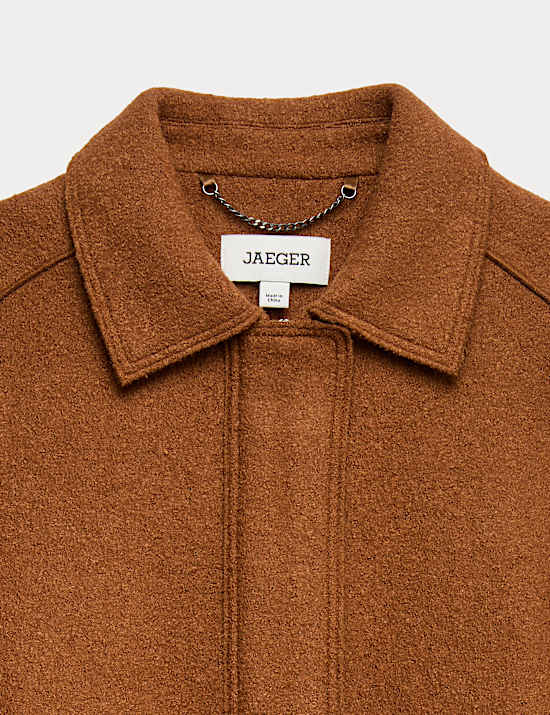 Boiled Wool Blend Trucker Jacket