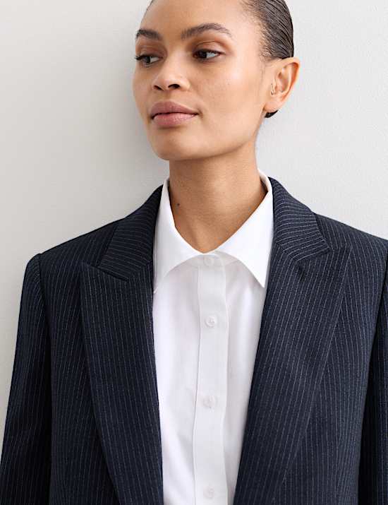 Wool Rich Pinstripe Jacket