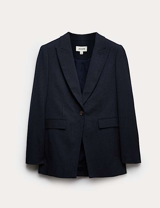 Wool Rich Pinstripe Jacket