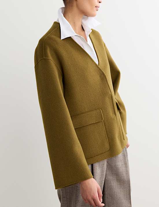 Pure Wool Double-Faced Short Jacket