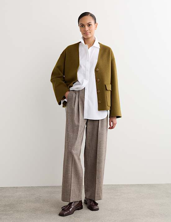 Pure Wool Double-Faced Short Jacket