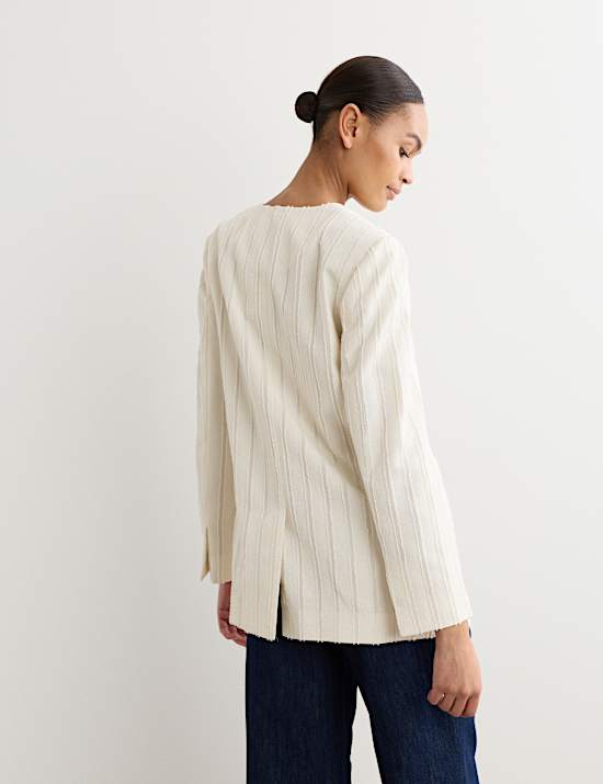 Jacquard Textured Relaxed Jacket