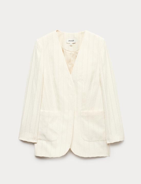 Jacquard Textured Relaxed Jacket