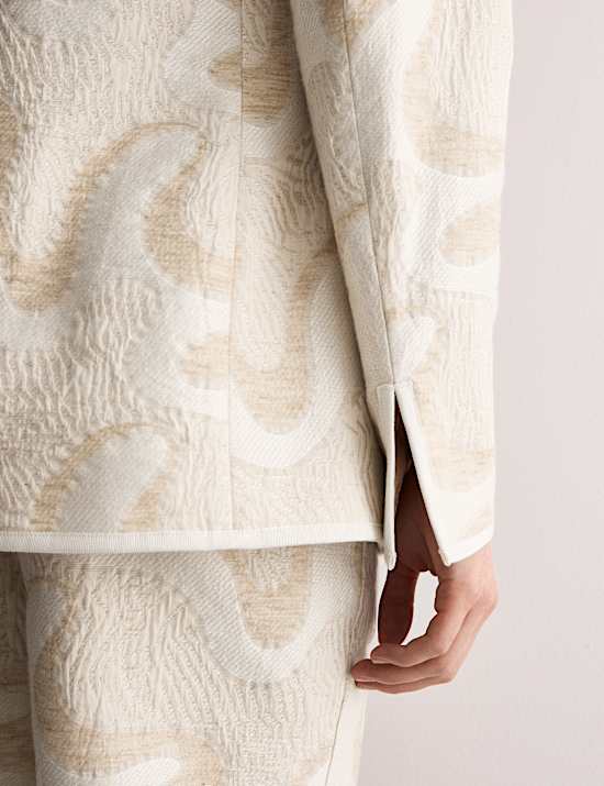 Βαμβακερό ζακάρ σακάκι χωρίς γιακά με υψηλή περιεκτικότητα σε βαμβάκι