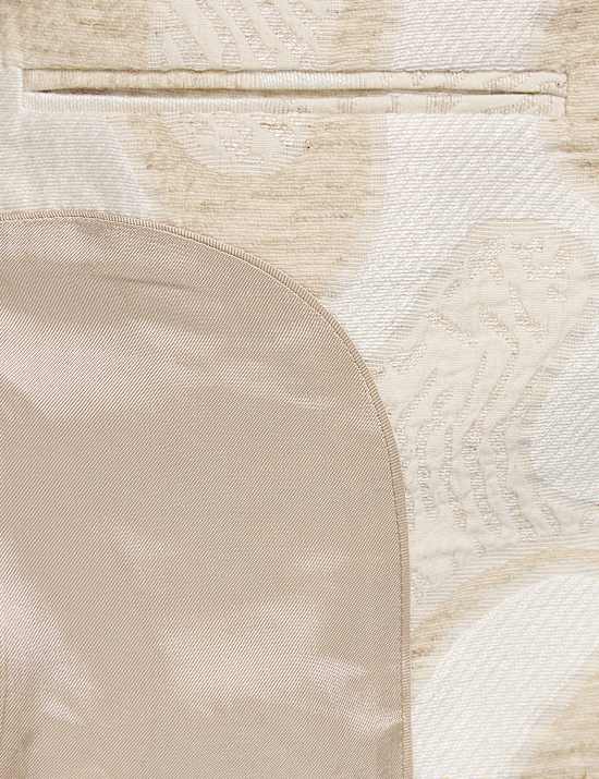 Βαμβακερό ζακάρ σακάκι χωρίς γιακά με υψηλή περιεκτικότητα σε βαμβάκι