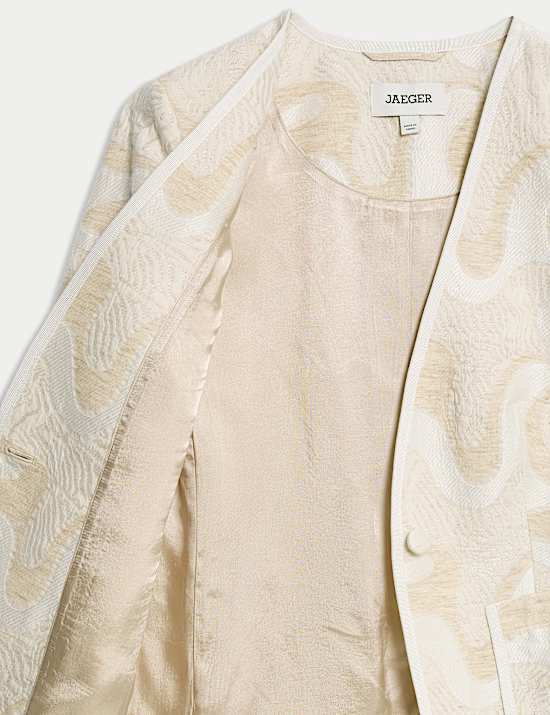 Βαμβακερό ζακάρ σακάκι χωρίς γιακά με υψηλή περιεκτικότητα σε βαμβάκι