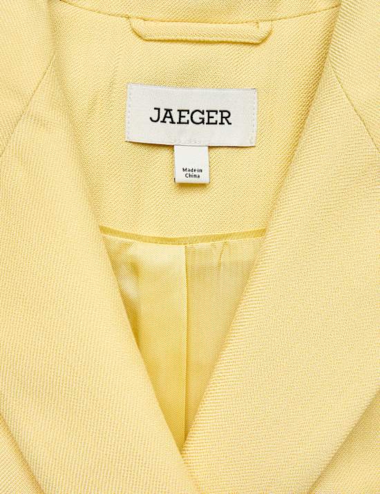 Textured Single Breasted Longline Blazer