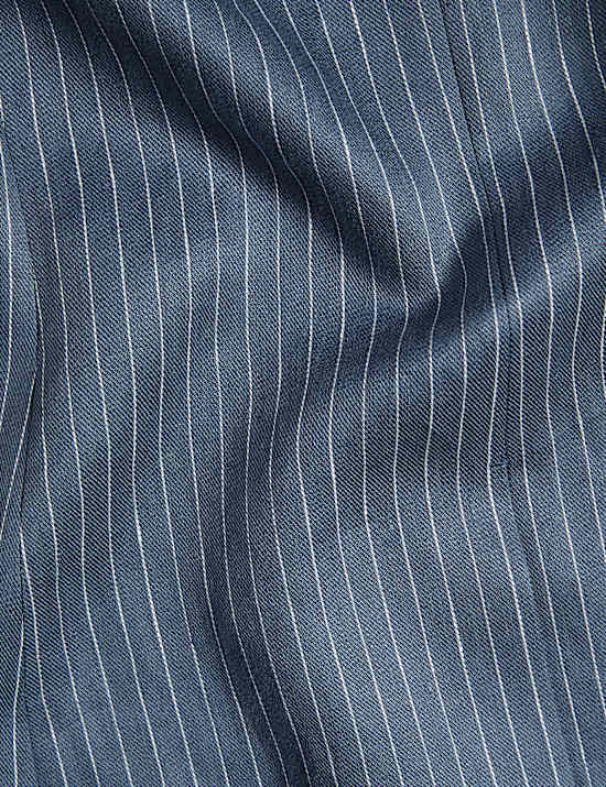 Pure Linen Straight Pinstripe Blazer