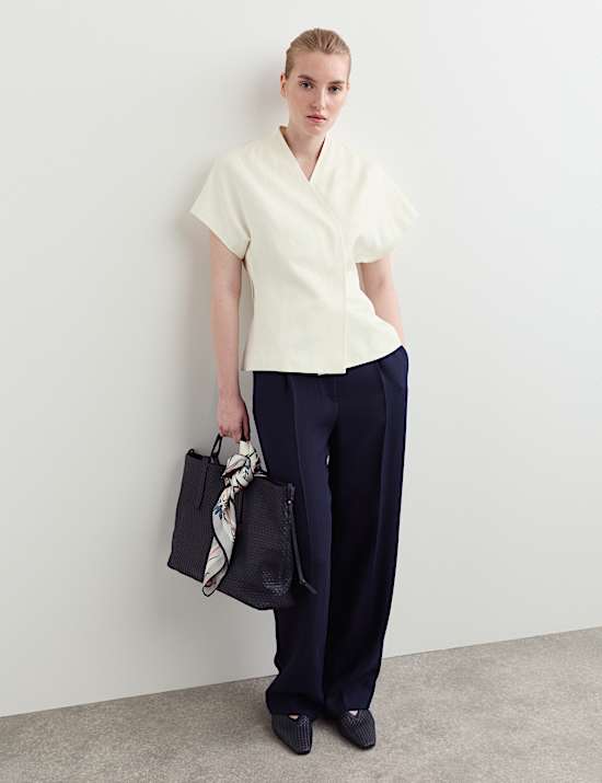 Wrap Jacket with Linen