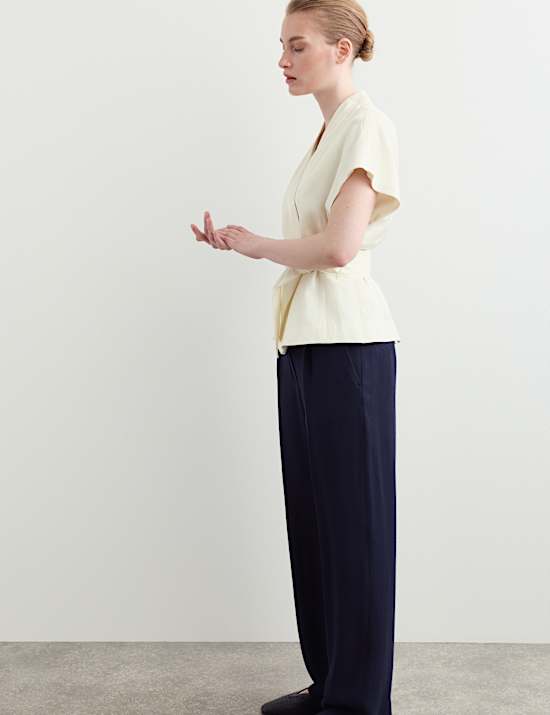 Wrap Jacket with Linen