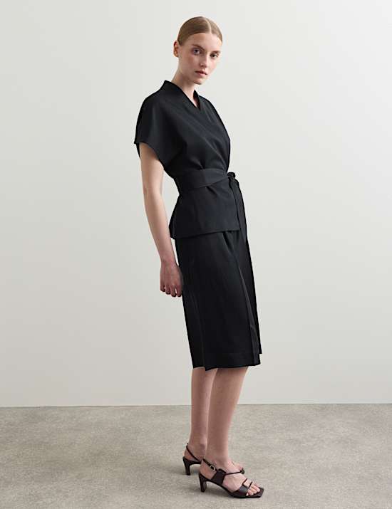 Wrap Jacket with Linen