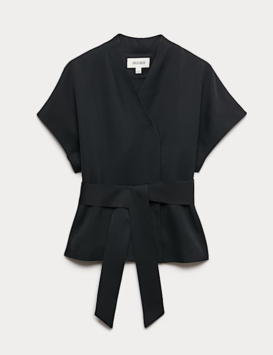 Wrap Jacket with Linen