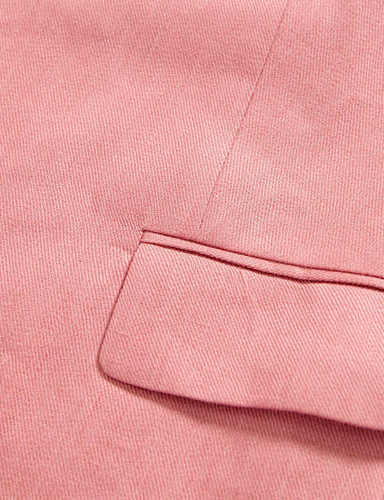 Pure Linen Straight Single Breasted Blazer