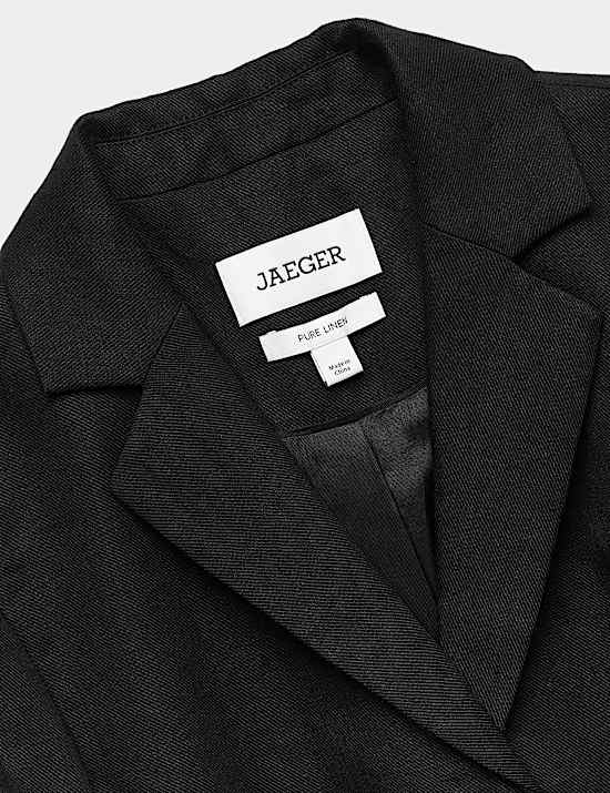 Pure Linen Short Tailored Jacket