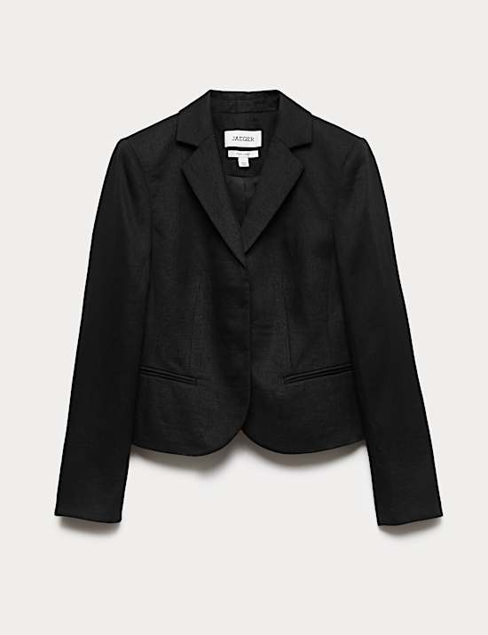 Pure Linen Short Tailored Jacket