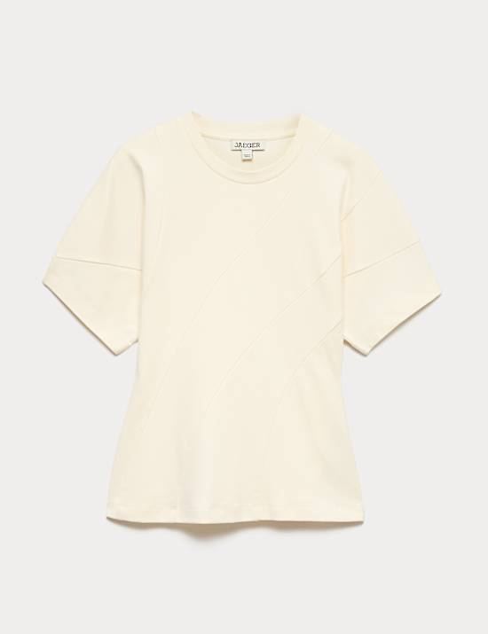 Top en coton et modal &agrave; d&eacute;tail torsad&eacute;