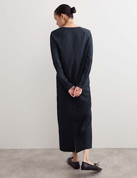 Μακρυμάνικο ριμπ τοπ με λεπτομέρειες ραφής