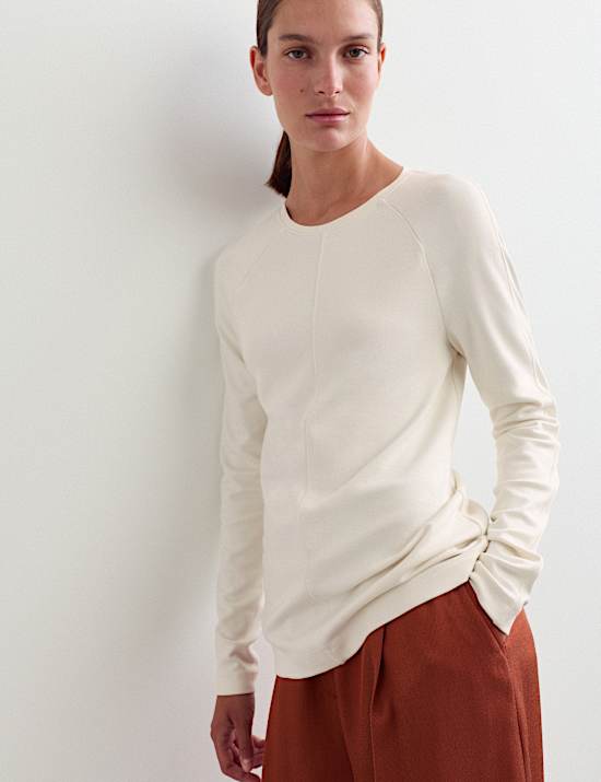 Seam Detail Long Sleeve Top