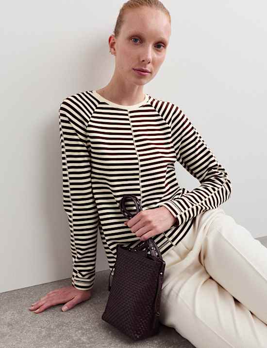 Striped Seam Detail Top