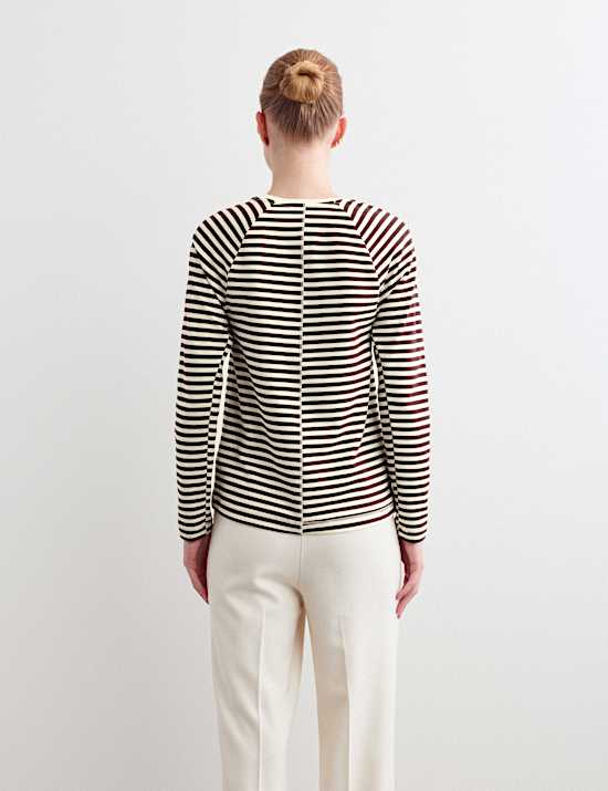 Striped Seam Detail Top