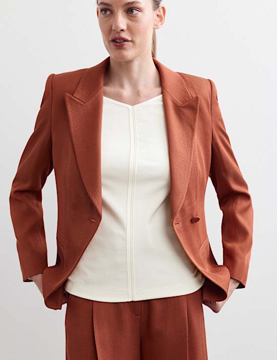Cotton Modal Blend V-Neck Stitch Detail Top