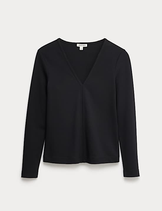 Cotton Modal Blend V-Neck Top