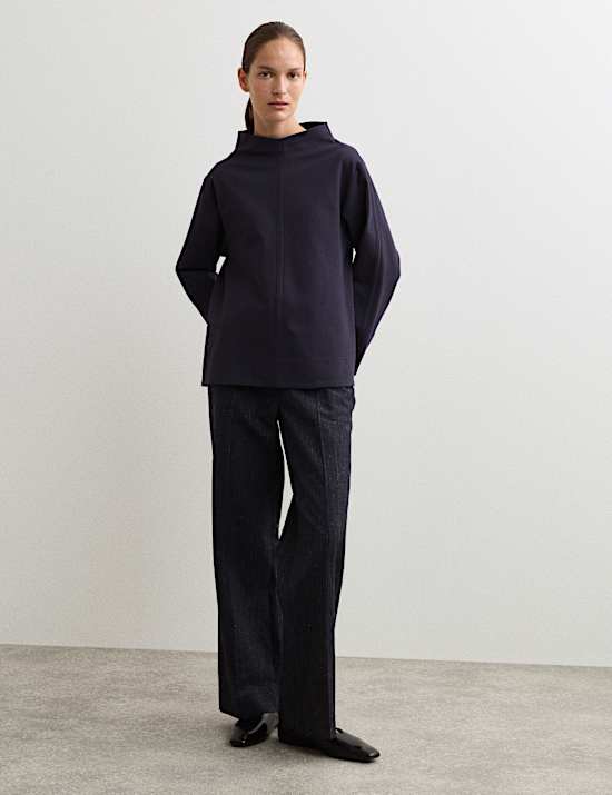 Jersey Funnel Neck Jumper