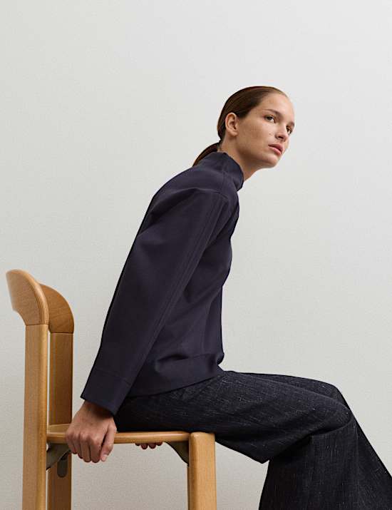 Jersey Funnel Neck Jumper