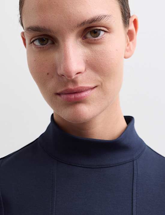 Top en jersey de coton mélangé