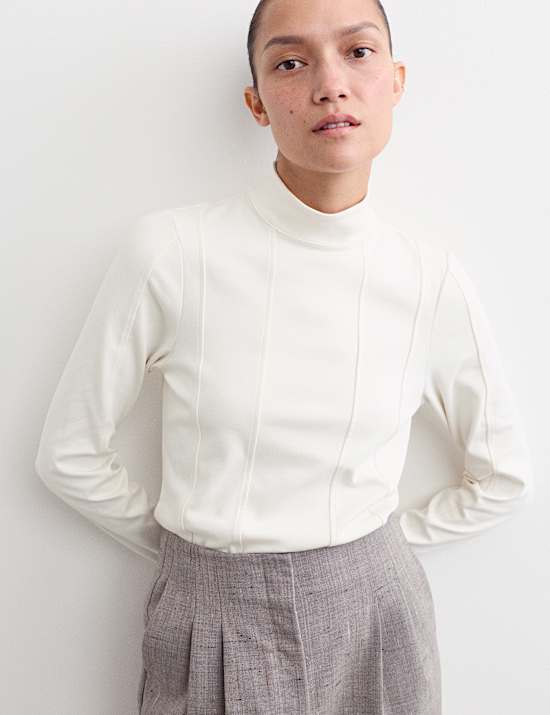 Cotton Blend Jersey Top