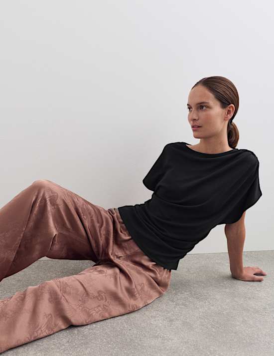 Haut en jersey à volant