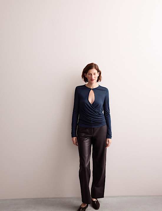 Top crois&eacute; effet drap&eacute;