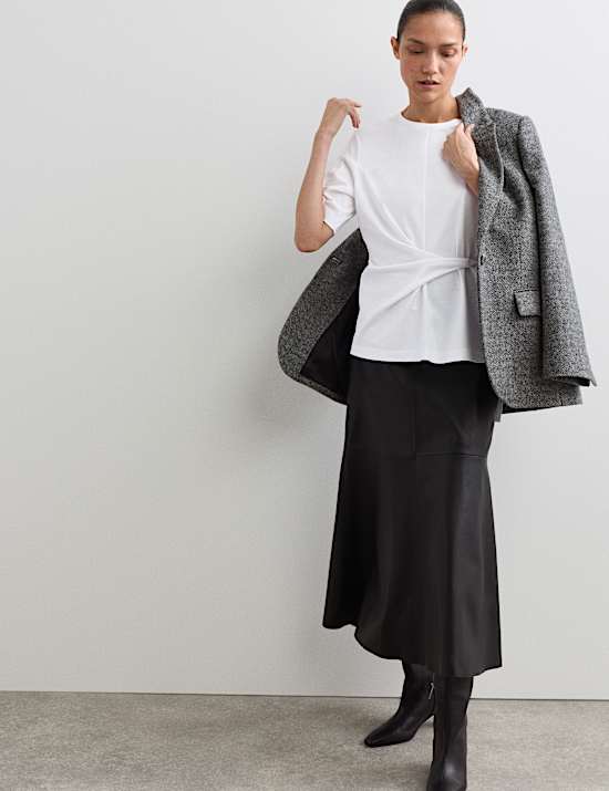 Chemise 100 % coton à nouer à la taille